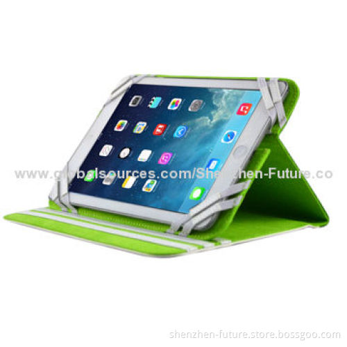 Universal leather case for iPad 2/3/4, iPad Air, 9-10 inches devices